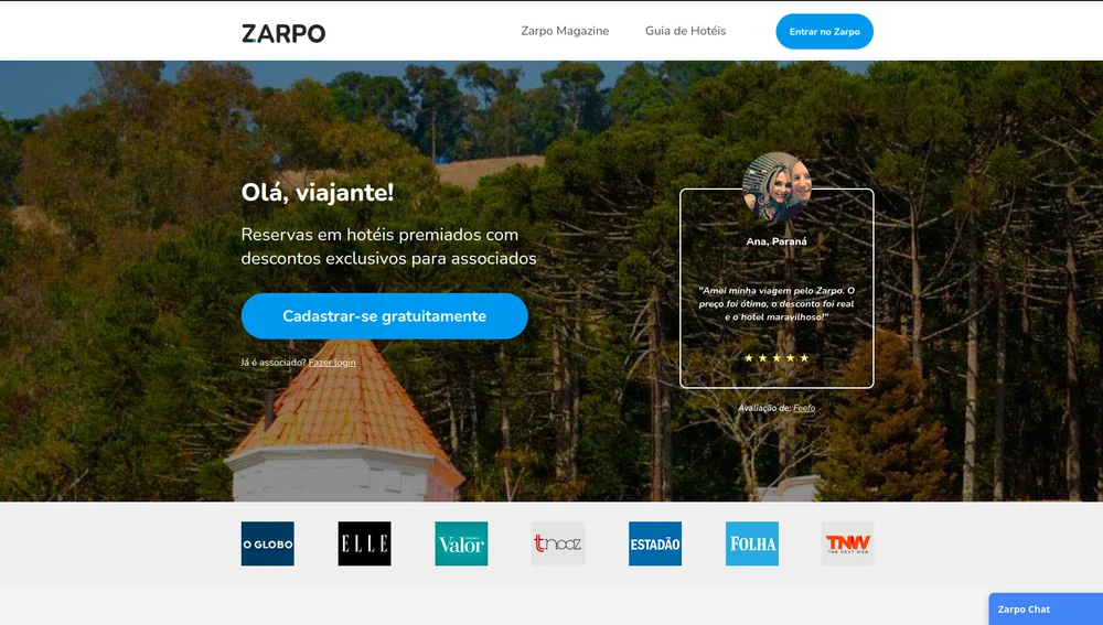 Loja Zarpo desenvolvida pela Inventando Sites